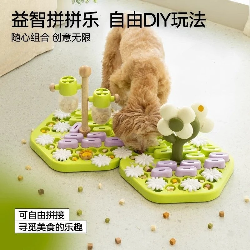 Dog Puzzle Toy with Food Hiding  Sniffing Mat for Pets - Interactive Training, Mental Stimulation for Dogs and Cats