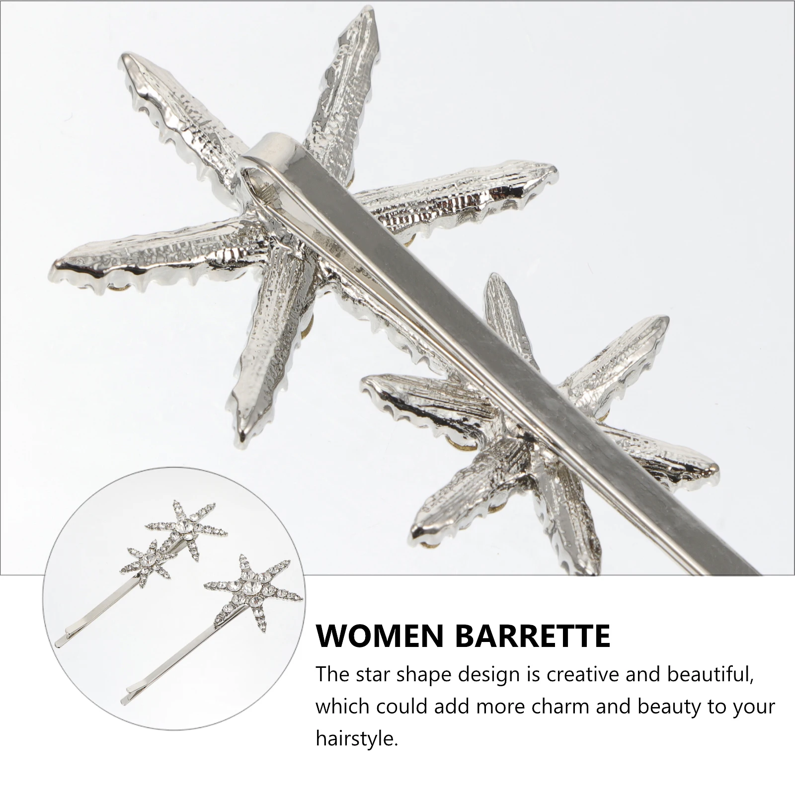 

2 шт., блестящие стразы, заколка для волос со звездами, женская заколка из сплава с драгоценными камнями, элегантная, прочная, антикоррозийная, вечерние, свадебные украшения