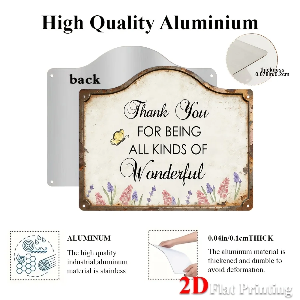 1pc, 2D Flat, Signs Metal Sheet Painting 