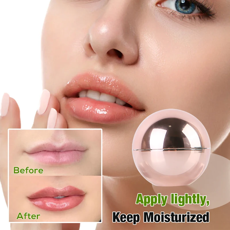 

Шарика бальзама губы Веган органический Моистуризинг бальзам губы Круглого розового золотого естественный уцветает линии губы