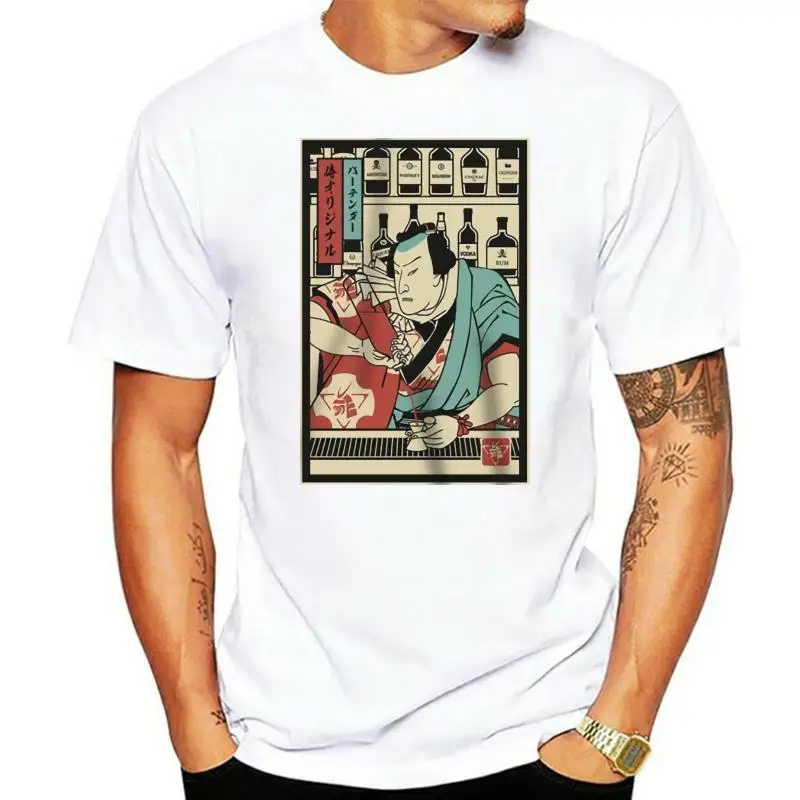 Samurai Bartender Men T Shirt Cotton S 6Xl