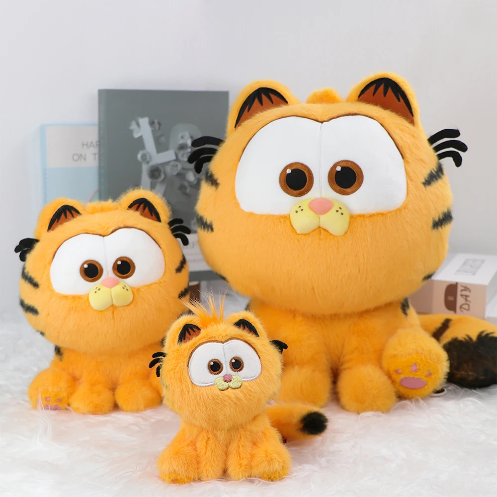 Oryginalna pluszowa zabawka Garfield siedzieć GARFIELD rodzina słodki kociak wypchana lalka miękki plecak brelok wisiorek prezent urodzinowy 10/19/30cm