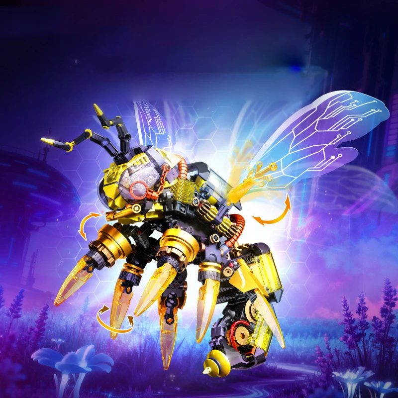 

Идея Насекомое Битва Меха Строительный блок Механические пчелы Робот Механическая модель Кирпичи Строительные игрушки со светом для детей Подарки