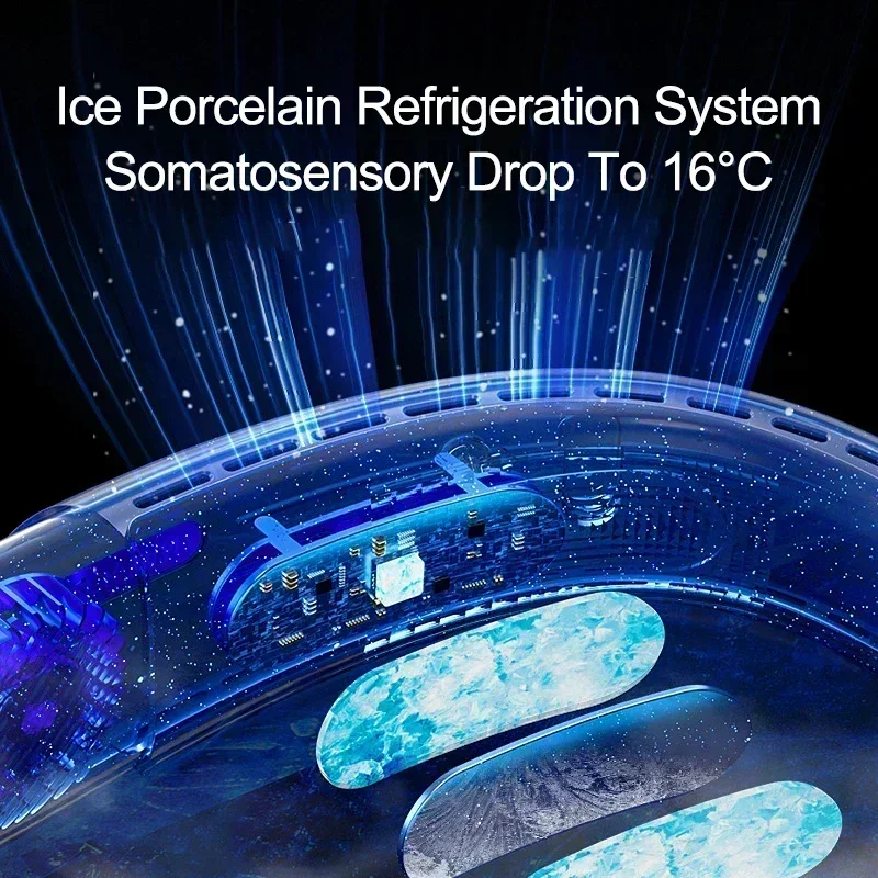 Xiaomi-ventilador de cuello colgante 2025, aire acondicionado portátil de 6000mah, Enfriador de aire recargable por USB tipo C, eléctrico de 5 velocidades para verano