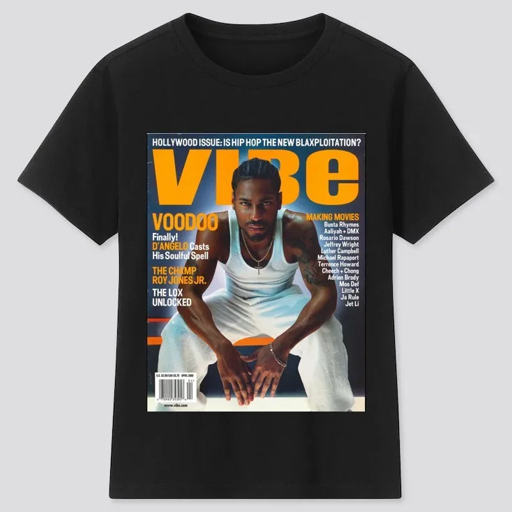 New Style Rest in Peace D'Angelo Vibe Cover 2025 T-Shirt Singer Brown Sugar Mens Graphic Tshirts Streetwear Portrait Short-sleev