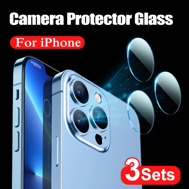 Camera Protector Glass for iPhone 13 Mini 12 11 Pro Max XR 7 Pro Clear Protective Phone Back Camera Lens Glass for iPhone 13