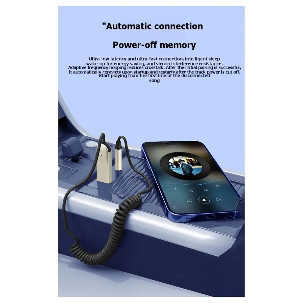 Sells well Car Bluetooth 6.0 Audio Receiver 3.5mm Wireless Audio Headphone Adapter Built-in Mic Supports BT Hands-Free Calling