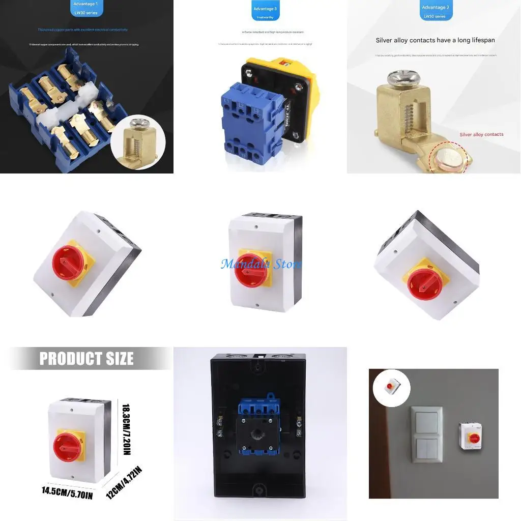 

U2JC 63A Disconnecting Switches With Waterproof Box Enclosure Main Switches Electricals Power Button Enduring