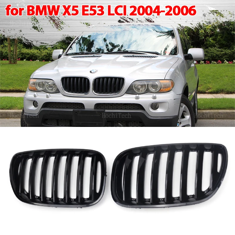 Car Gloss Black Front Bumper Grille For BMW X5 E53 LCI 2004 2005 2006 Sport Grill Grilles Kindey Grills