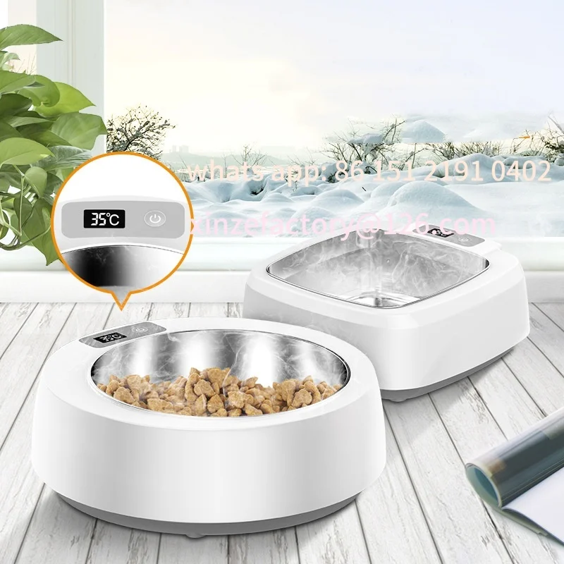 

Customizable miska ze stali nierdzewnej dla zwierząt domowych Podgrzewana miska na karmę dla kotów Karmnik termosta