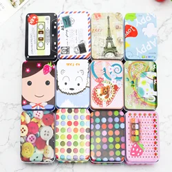 9 Pcs Rectangular Household Convenient Iron Tin Card Sundries Storage Box / Jewelry Metal Candy Gift Case