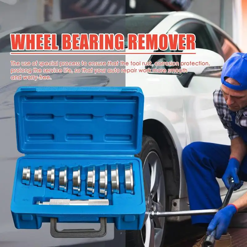 Wheel Hub Removal Tool Bearing Installer Kit Press Bearing Tool 10 Pcs Bearing Puller Hub Removal Tool Automotive Tools Bearing