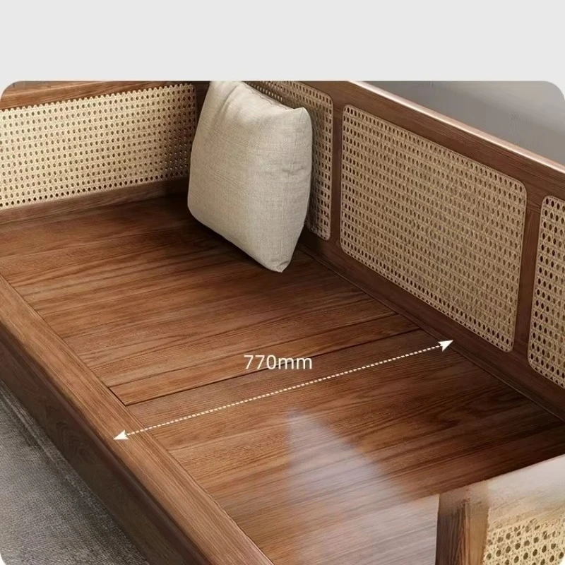 yjq  Solid Wood Bed with Rollers Combination Small Apartment New Chinese Style Pull-out Retractable Sleeping Collapse