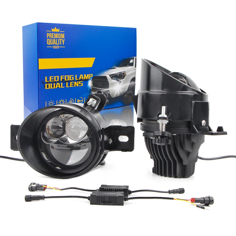 

12V 3Inch Dual lens Laser Fog Lights for Nissan Toyota Led Projector Lens Fog Lamp H11 Headlight 3000K 4300K 6000K waterproof