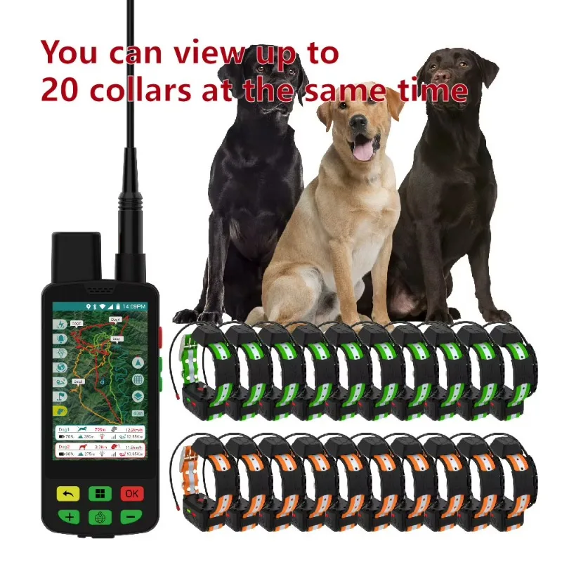 1to6 for GPS Dog Tracker 4G LTE VHF 15km Long Range Hunting Locator Real-Time Voice Bluetooth IP67 Plastic