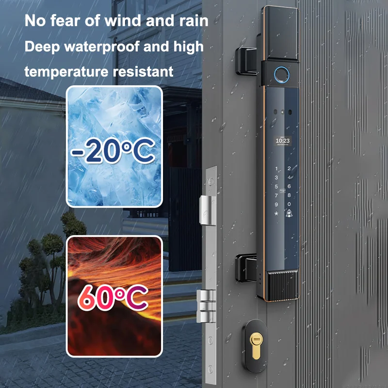 Glomarket Fechadura Waterproof Face Palm Print Biometric Eletronic Lock Body Digital Fingerprint Tuya Smart Door Lock