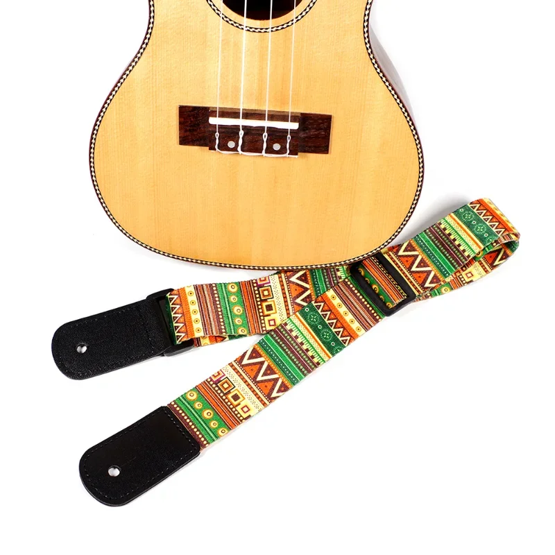 Guitar Strap Ethnic Widened Acoustic Guitar Strap Electric Guitar Polyester Printed Strap