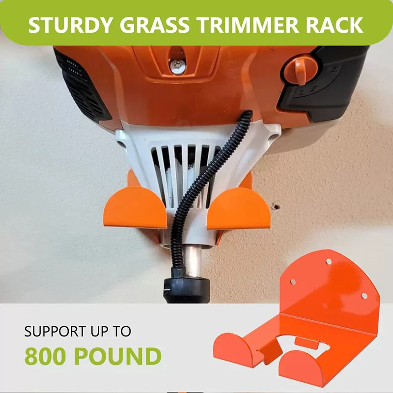 Trimmer Shelf Garage Organizer Garage Storage Hanger Wall-Mounted Lawn Mower Rack Garage Organization For Sturdy Workshop