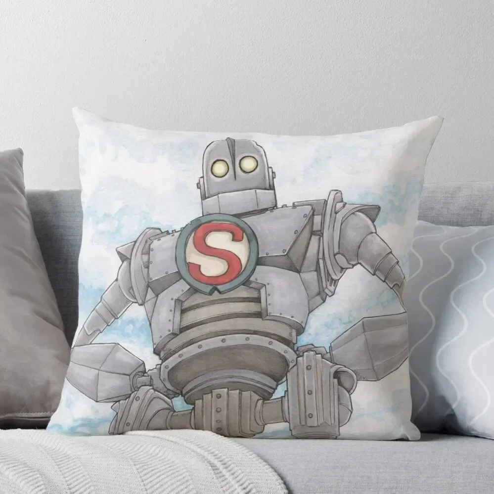 

The Iron Giant Animated Movie Throw Pillow Couch Cushions Plaid Sofa Luxury Room Decorative Cushions pillow