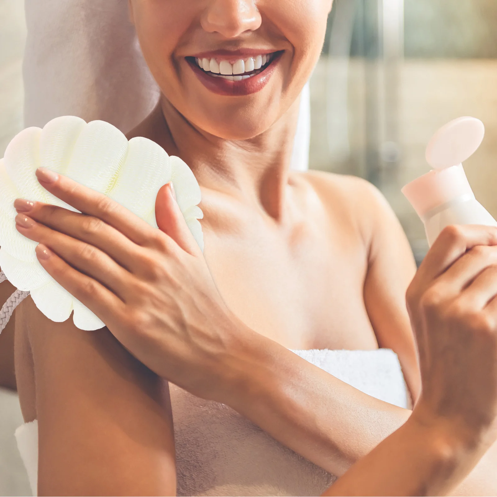 

4Pcs Bath Shower Loofah Household Body Scrubber Exfoliating Bath Balls Pe Material Soft Skin Cleaning Foaming Ball