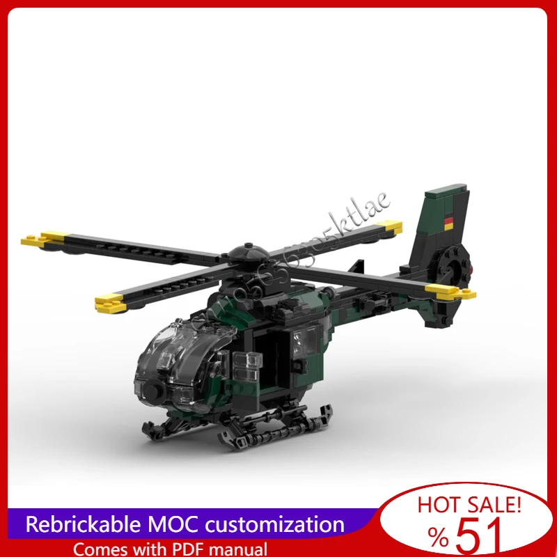 

Новый 630 шт. MOC Twin Engine Light EC135 T1, модель вертолета, строительные блоки, кирпичи «сделай сам», креативная сборка, игрушки, подарки на день рождения для детей