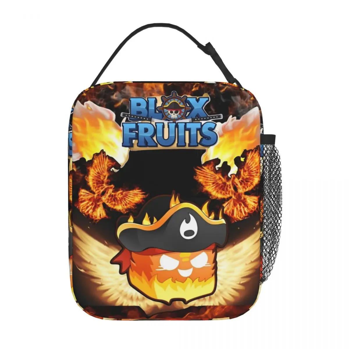 Blox Fruits Insulated Lunch Bags High Capacity Game Lunch Container Cooler Bag Tote Lunch Box Beach Travel Food Bag