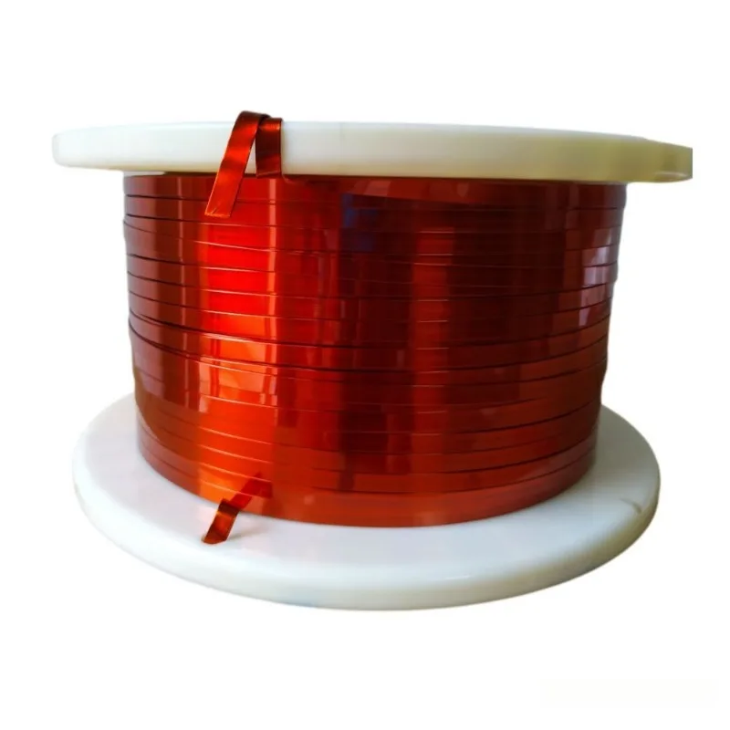 Enameled Flat Copper Wire QZYB-2/180 for Motor Transformer Electromagnetic Wire