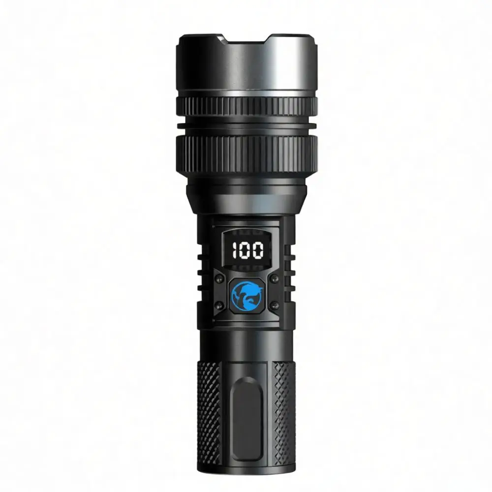 Powerful Handheld Flashlight High Lumen Rechargeable Led Torch Zoomable Waterproof Emergency Light For Hiking Camping Patrol