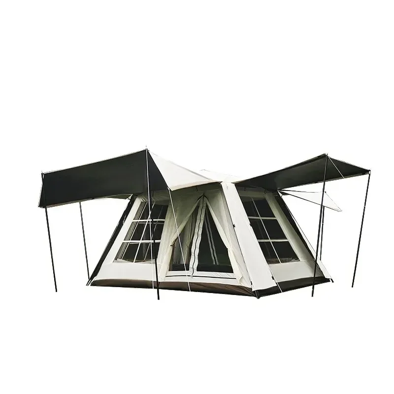 Vinyl roof ridge quick open automatic tent outdoor camping rain and sun protection double-layer tent camping equipment batch