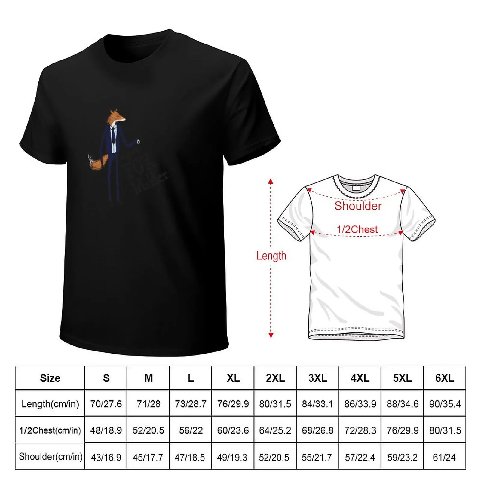 Agent Fox Mulder T-Shirt Trendy Print Short Sleeve T-Shirt