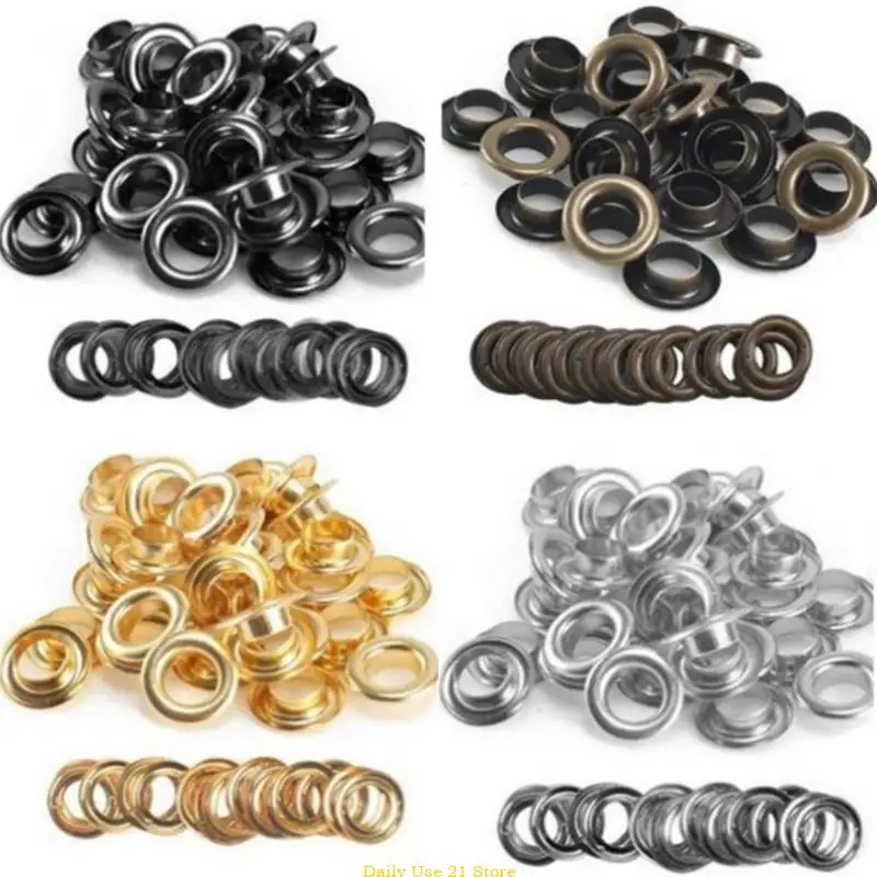 

DIY Leathercraft Grommets Eyelets for Tarpaulin 10.5mm Eyelets Rings with Washer