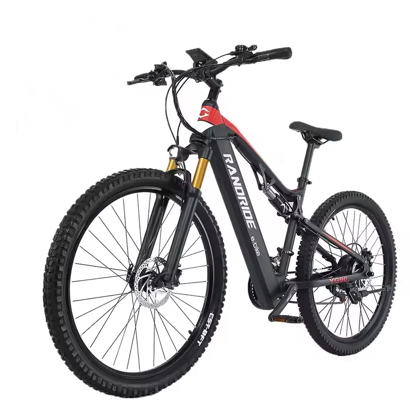 RANDRIDE YG90 Electric bike 1000W 48V17AH Hydraulic Brake E-bike with Full Suspension 50km/h 27.5/29 inch tire Electric Bicycle image 3