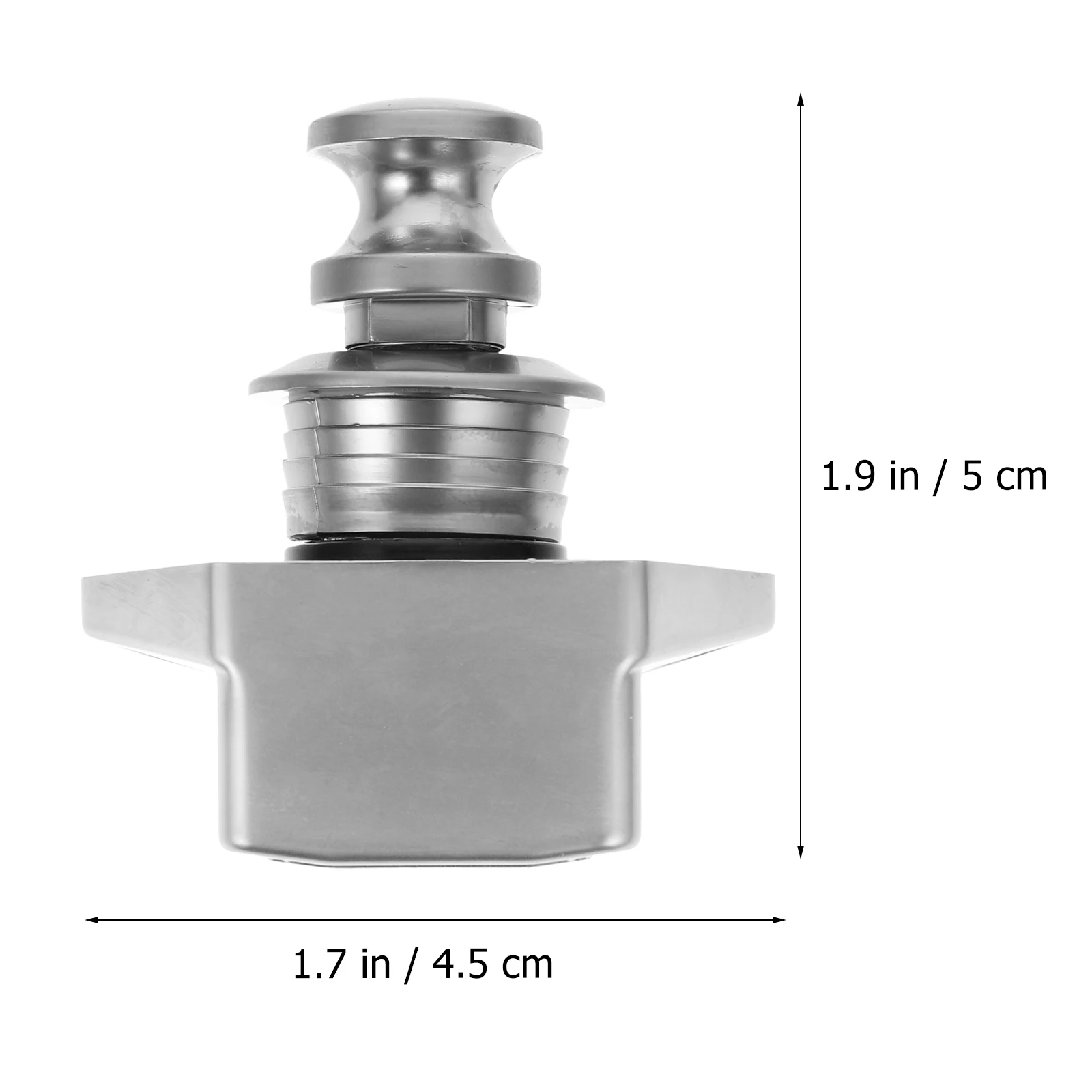 

Cabinet Lock Latch Hardware Keyless Push Button Locks for RV Silver Zinc Alloy Suitable for Yachts Mobile Homes Drawers Boat
