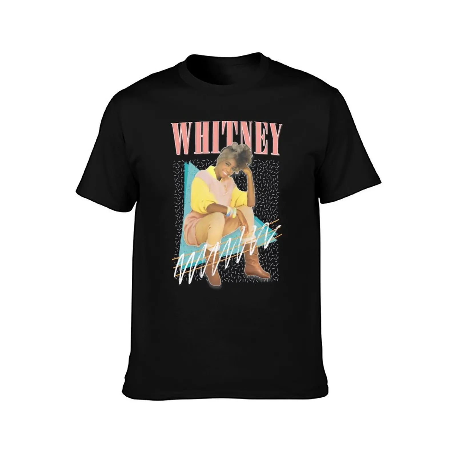 Whitney - 80s Vintage Aesthetic Design T-Shirt Summer Casual Cotton Tee Oversized Streetwear Tops Vintage Graphic Print