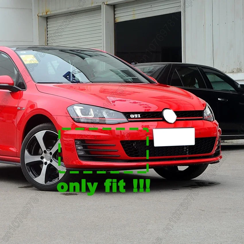 Gloss Black For VW Golf MK7 GTI 2013-2017 ABS Car Front Bumper Fog Light Intake Frame Grille Splitter Spoiler Side Air Vent Trim view 2