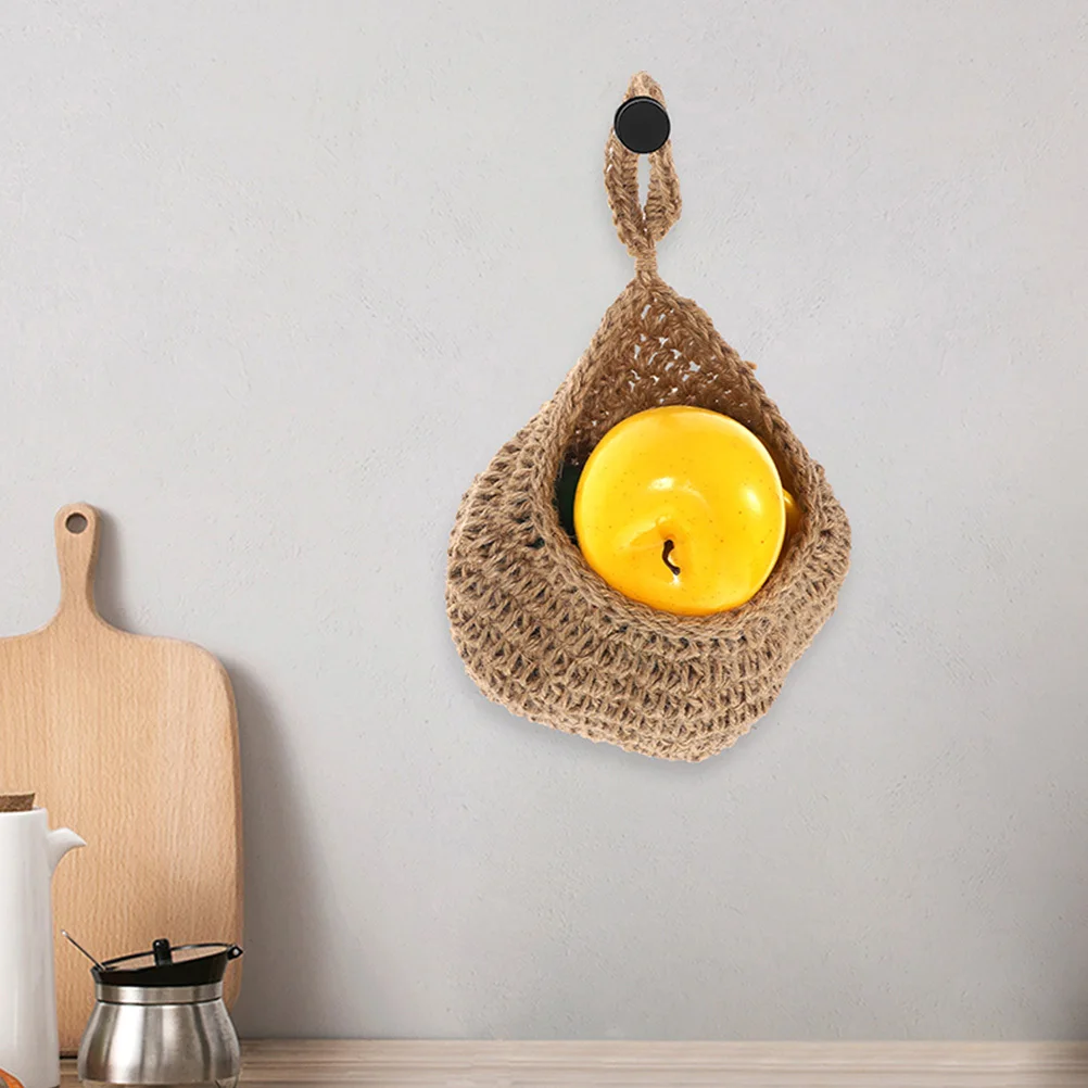 

2Pcs Wall Hanging Fruit Basket Kitchen Breathable Organizer for Fruit Vegetable Storage Basket Decorative Hanging