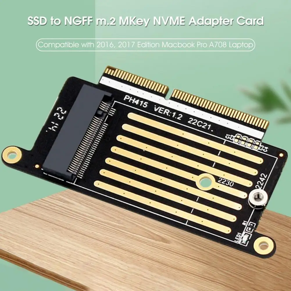 Converter Card Intelligent Chip Plug Play SSD to NGFF M.2 MKey NVME Hard Drive Compact Extension Adapter Card for Computer