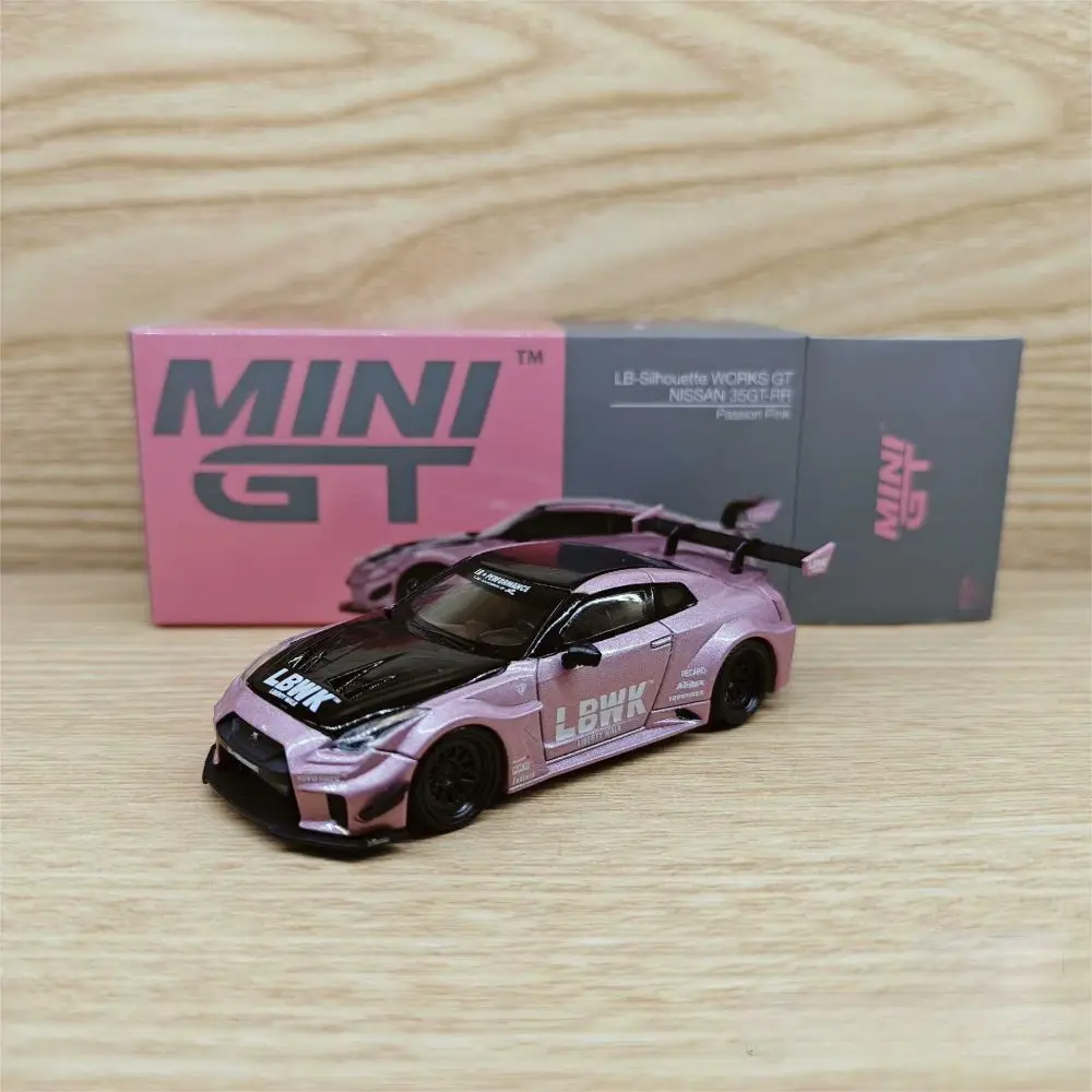 TSM Mini Gt 1/64 #418 NISSAN 35GT-RR Ver.2 Passion Pink LB-Silhouette WORKS  Die-cast Alloy Car Model Collection Display Gift