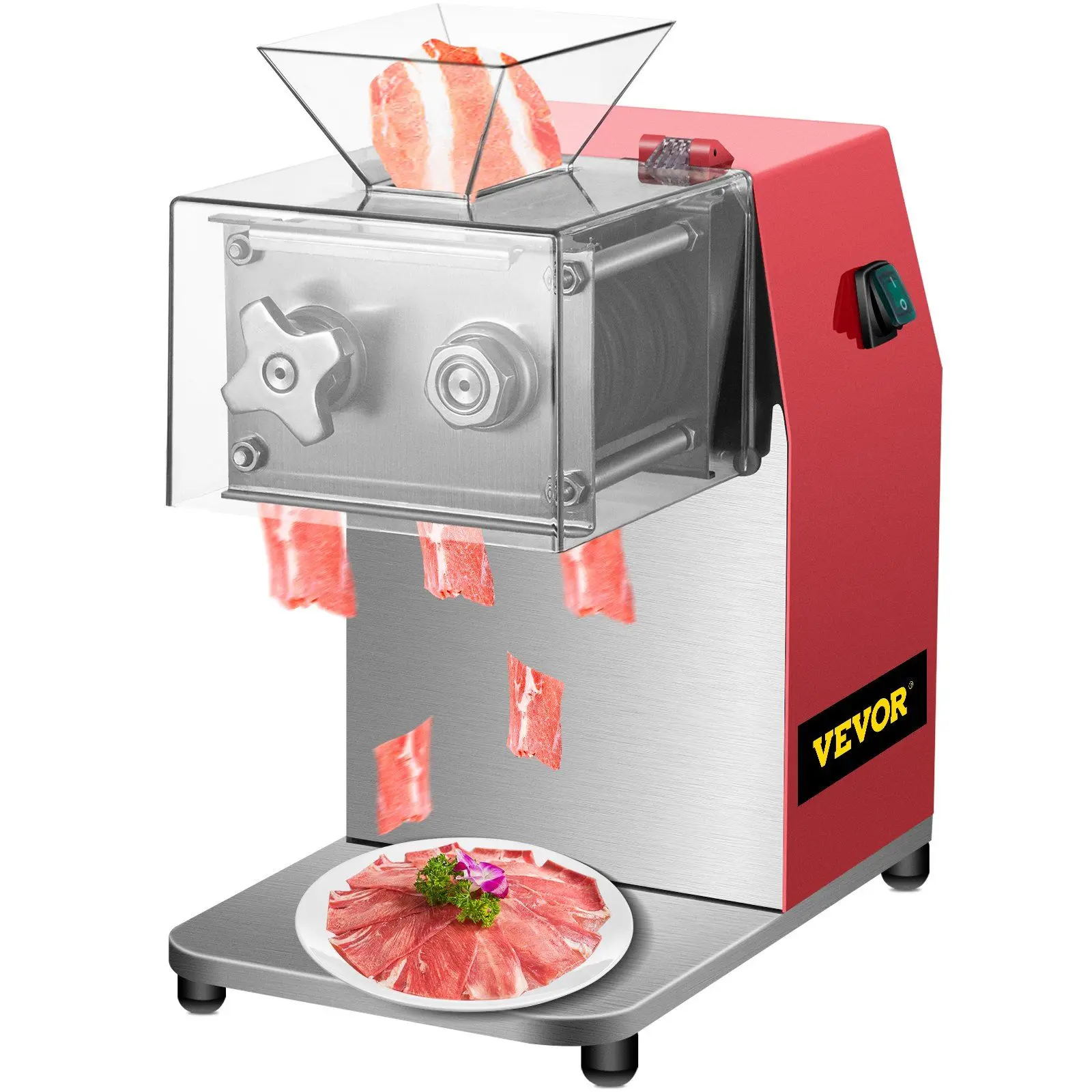 

Commercial 850W Meat Shredder 551 Lbs/H Electric Meat Cutter 3.5mm Stainless Steel Blade Kitchen Restaurant-for Lamb Meat Model