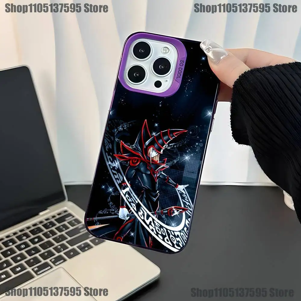 Custodia per telefono Yu-Gi-Oh per iPhone 17,16,15,14,13,12,11, Mini,Pro,E,SE4,XS,MAX Cover opaca viola caramella
