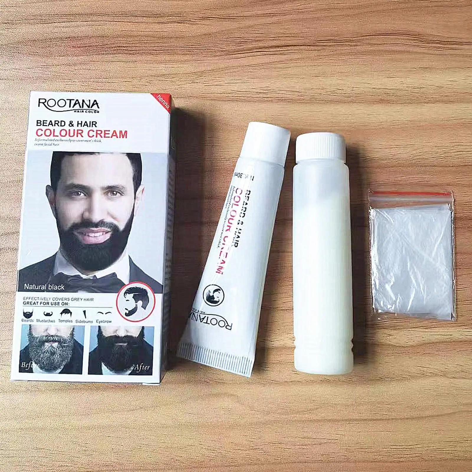 Mens Beard Dye 60ML Mustache Dye Natural Color Men Covering Stubborn Grays Effortless Home Application Quick-Drying For Home
