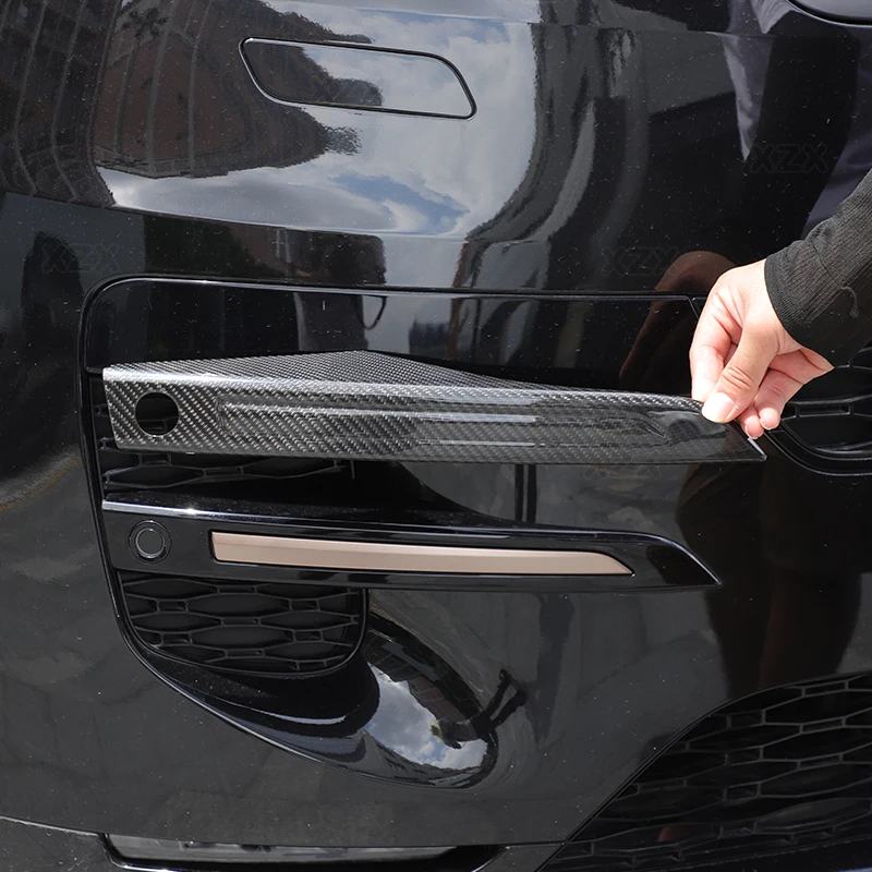 For Land Rover Range Rover Sports L461 2023+ Dry Carbon Fiber Car Styling Front Bumper Frame Decorative Strip Exterior Accessory