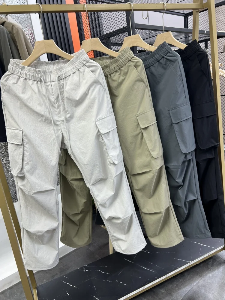 Celana Kasual Pria Urban Faion Street Sle, Model Longgar, Potongan Lurus, Tipis, untuk Musim Semi dan Musim Panas, Cocok untuk Aktivitas Luar Ruangan dan Kerja