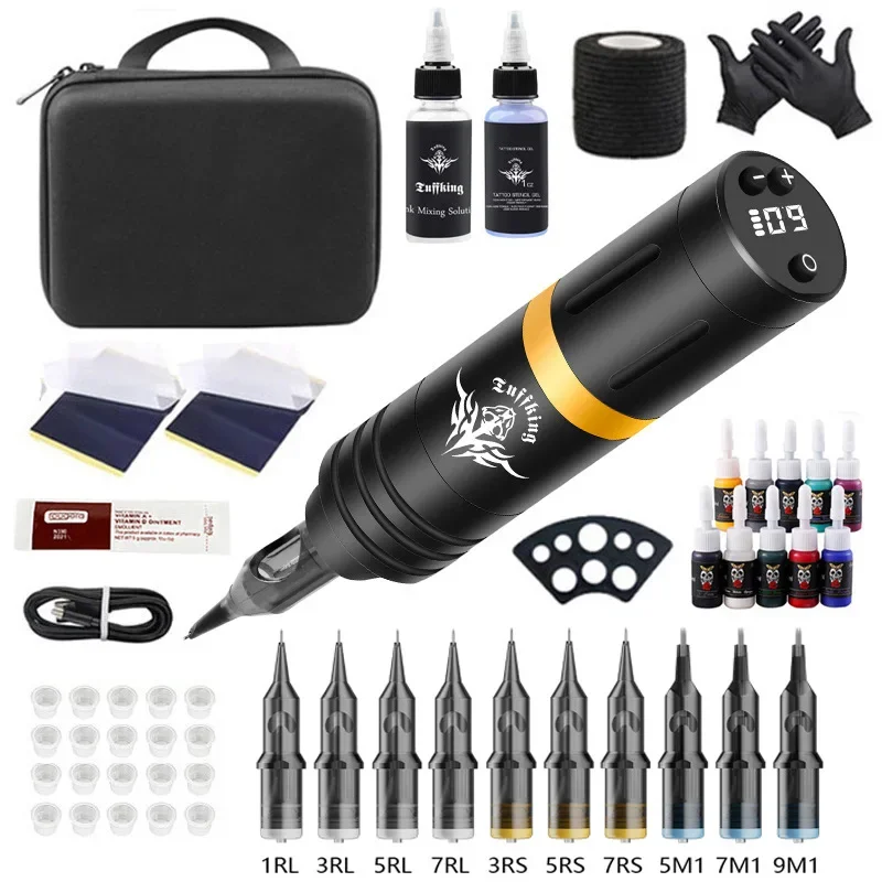 Tattoo Set Wireless Battery Pen Tattoo Machine Piercing Tattoo Tools Full Set of Equipment