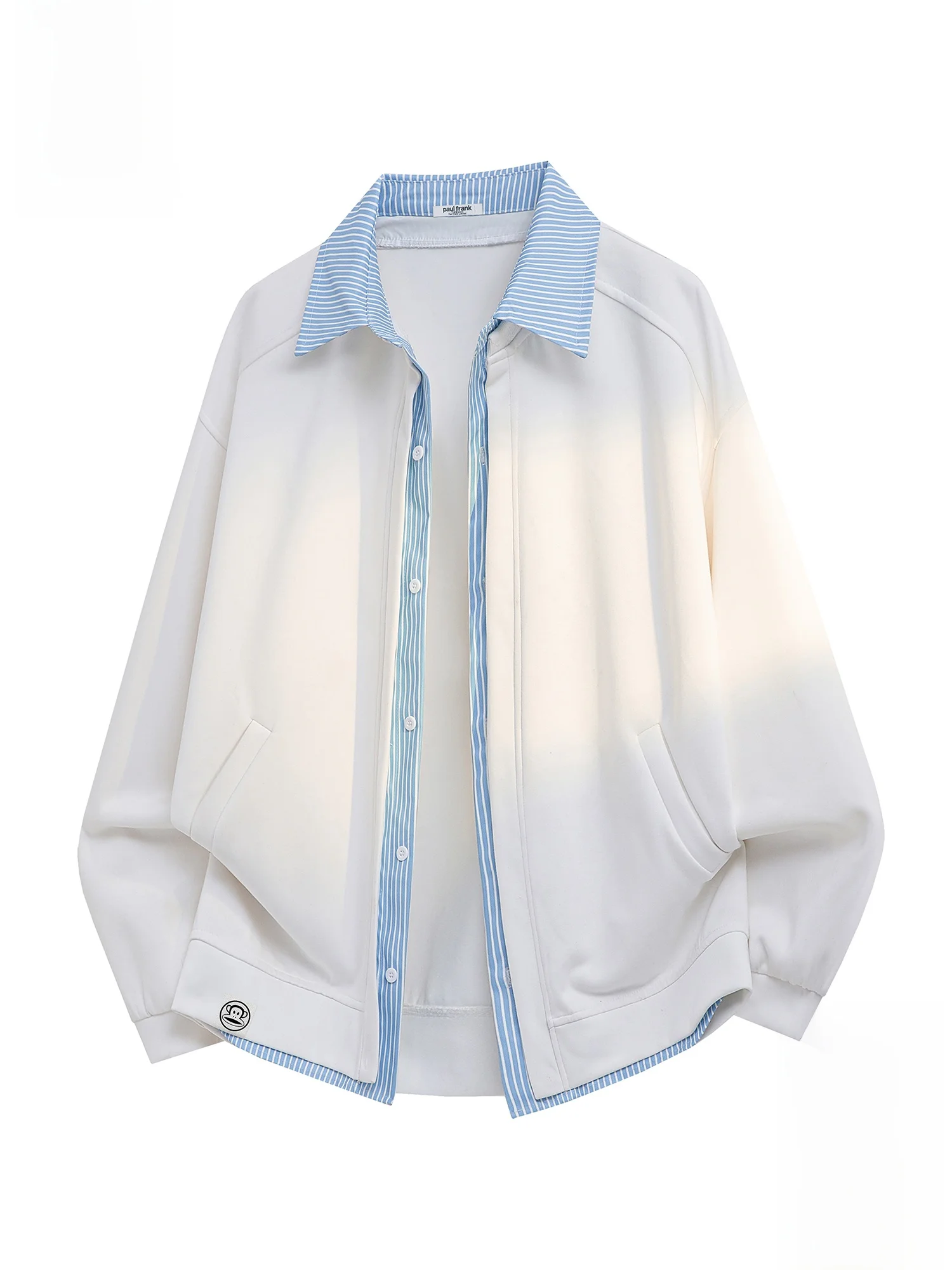 

PaulFrank M Pullover Hoodie Spring New Loose Fit Casual Color Blo Collar Monkey Face Sweatirt Polyester Cotton Blend