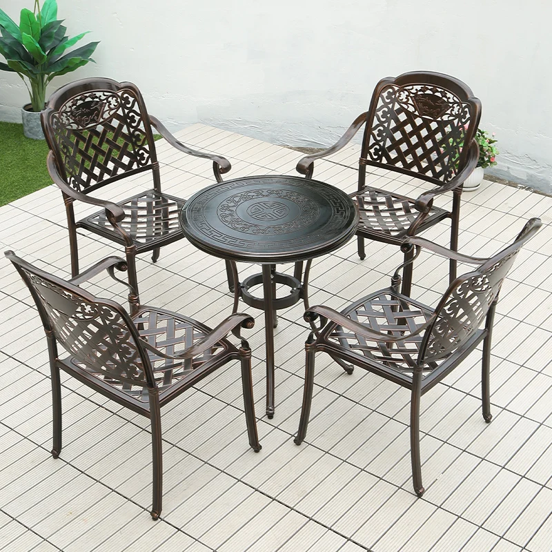*r for Cheap Leisure Patio Bistro Set Tile Cast Aluminium Outdoor Furniture Terrace Garden Balcony Tables and Chairs&