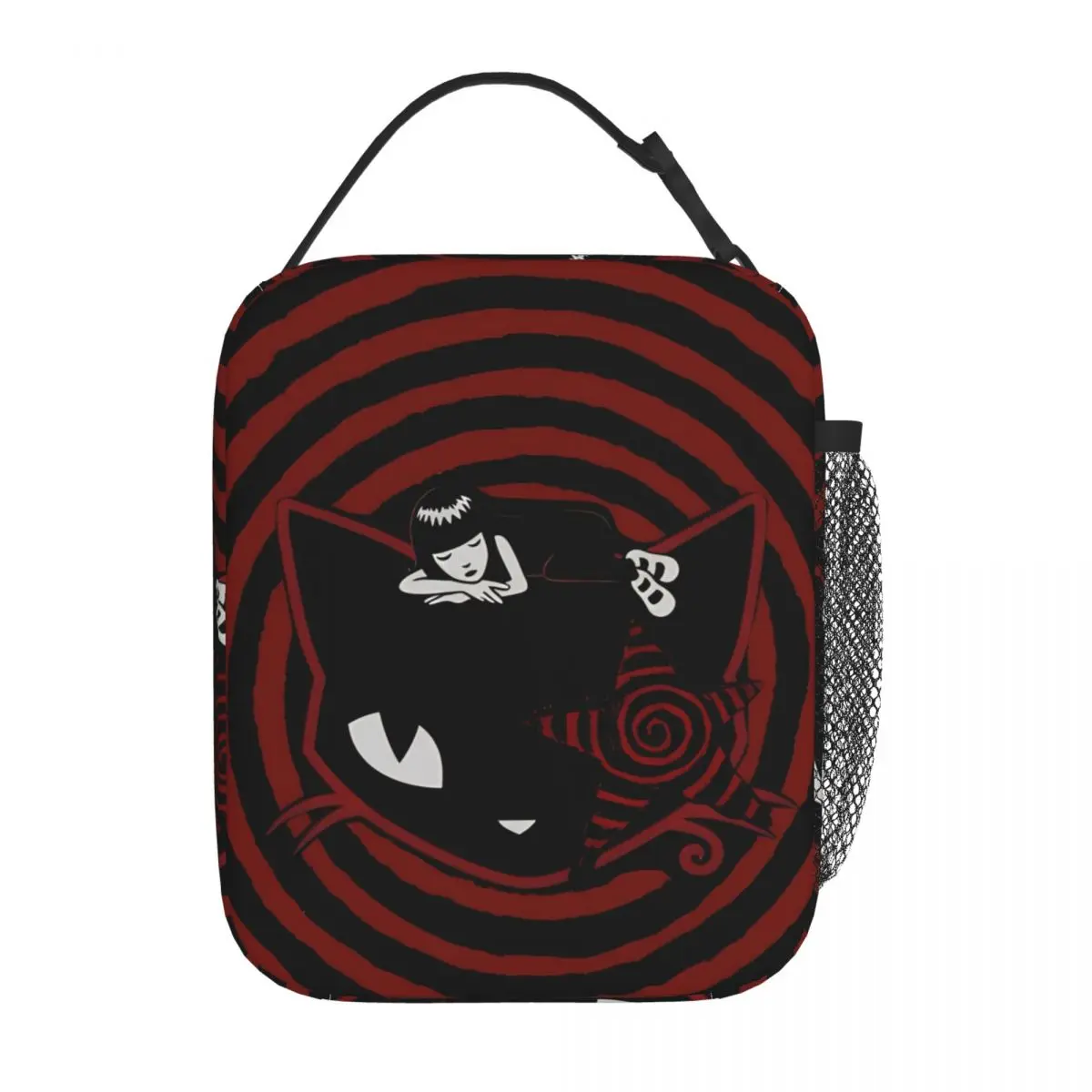 E-Emily The Strange Comics Insulated Lunch Bags Thermal Bag  Meal Container Portable Tote Lunch Box Bento Pouch Beach Outdoor