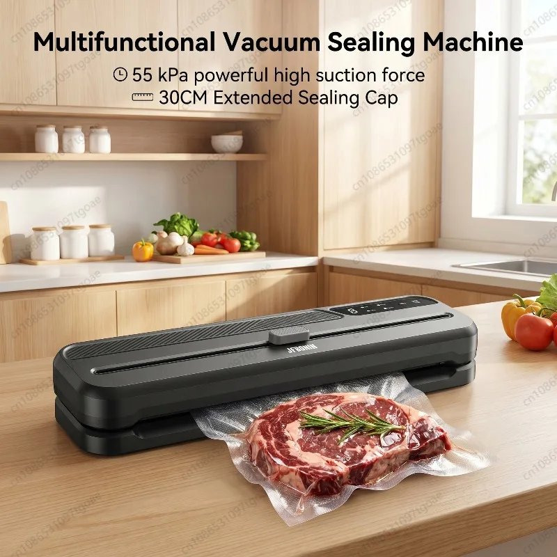 Dry Wet Dual Use Auto Vacuum Sealer, Household Kitchen Food Plastic Packaging Preservation Machine