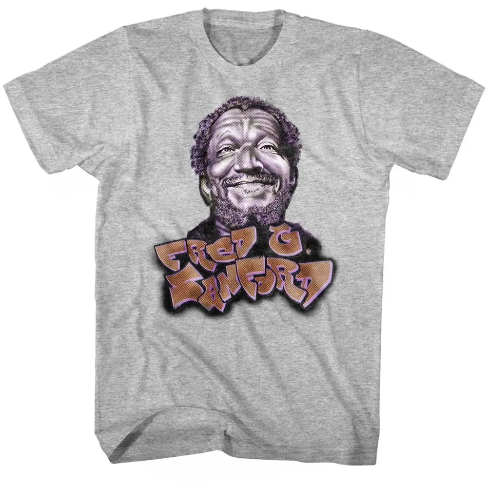 Redd Foxx Sanford Graffiti Heather Adult T Shirt