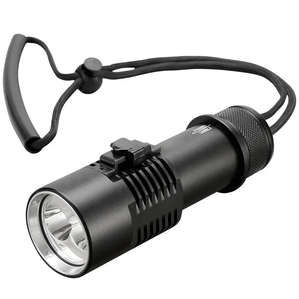 5000 Lumen Underwater Diving Flashlight IP68 Waterproof with Magnetic Control Switch 4 Modes for Scuba Swimming Fishing